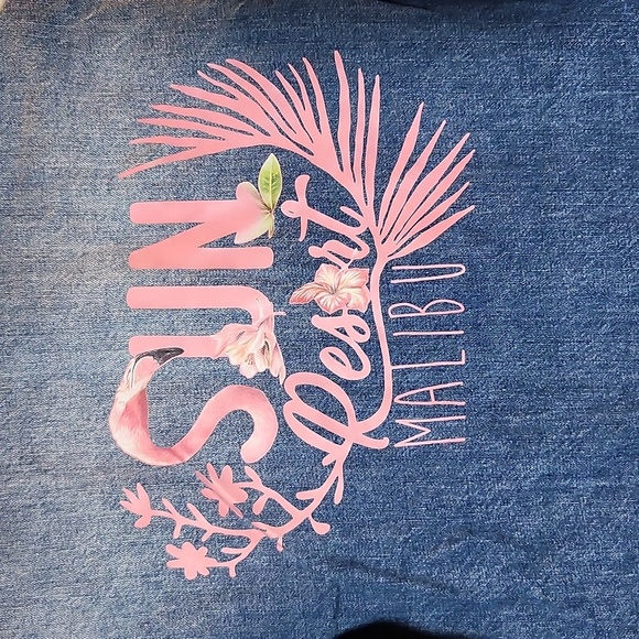 MAVI Sun Resort Maui Flamingo Sample Jean Denim Jacket Nrw Fit Small - Picture 4 of 10
